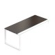 Stôl Creator 200 x 90 cm, biela podnož, 1 noha - Wenge