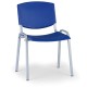 Konferenčná stolička Design - sivé nohy - Modrá
