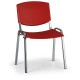 Konferenčná stolička Design - chrómované nohy - Červená