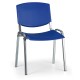 Konferenčná stolička Design - chrómované nohy - Modrá