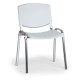 Konferenčná stolička Design - chrómované nohy - Sivá