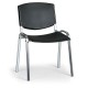 Konferenčná stolička Design - chrómované nohy - Čierna