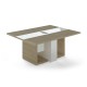 Rokovací stôl Trevix 180 x 140 cm - Dub pieskový / biela