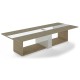 Rokovací stôl Trevix 360 x 140 cm - Dub pieskový / biela