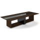 Rokovací stôl Trevix 360 x 140 cm - Dub Charleston / čierna
