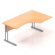 Ergonomický stôl Visio 160 x 100 cm, pravý - Buk