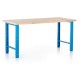 Výškovo nastaviteľný dielenský stôl 170 x 80 cm - Modrá - RAL 5012