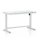 Výškovo nastaviteľný stôl OfficeTech, 120 x 60 cm - Biela
