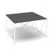 Stôl ProX 138 x 137 cm - Grafit / biela