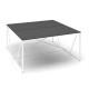 Stôl ProX 158 x 163 cm - Grafit / biela