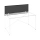 Paraván ProX 118 cm, pre samostatný stôl - Grafit / biela