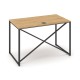Stôl ProX 118 x 67 cm, s krytkou - Dub hamilton / grafit