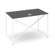 Stôl ProX 118 x 67 cm, s krytkou - Grafit / biela