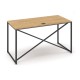 Stôl ProX 138 x 67 cm, s krytkou - Dub hamilton / grafit