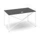 Stôl ProX 138 x 80 cm, s krytkou - Grafit / biela