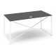 Stôl ProX 158 x 80 cm, s krytkou - Grafit / biela