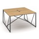 Stôl ProX 138 x 137 cm, s krytkou - Dub hamilton / grafit