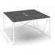 Stôl ProX 138 x 137 cm, s krytkou - Grafit / biela