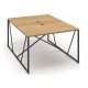 Stôl ProX 118 x 163 cm, s krytkou - Dub hamilton / grafit