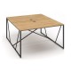 Stôl ProX 138 x 163 cm, s krytkou - Dub hamilton / grafit