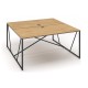 Stôl ProX 158 x 163 cm, s krytkou - Dub hamilton / grafit