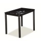 Jedálenský stôl Damar 100 x 60 cm - Čierna