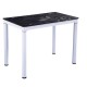 Jedálenský stôl Damar 100 x 60 cm - Čierna / biela