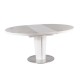 Jedálenský stôl Orbit, priemer 120 cm - Mramor / biela