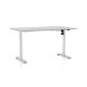 Výškovo nastaviteľný stôl OfficeTech A 140 x 80 cm, biela podnož - Svetlosivá
