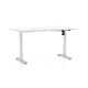 Výškovo nastaviteľný stôl OfficeTech A 140 x 80 cm, biela podnož - Biela