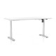 Výškovo nastaviteľný stôl OfficeTech A 160 x 80 cm, biela podnož - Biela