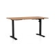 Výškovo nastaviteľný stôl OfficeTech A 140 x 80 cm, čierna podnož - Buk