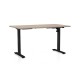 Výškovo nastaviteľný stôl OfficeTech A 140 x 80 cm, čierna podnož - Dub