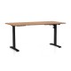 Výškovo nastaviteľný stôl OfficeTech A 160 x 80 cm, čierna podnož - Buk