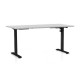 Výškovo nastaviteľný stôl OfficeTech A 160 x 80 cm, čierna podnož - Svetlosivá