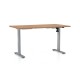 Výškovo nastaviteľný stôl OfficeTech A 140 x 80 cm, šedá podnož - Buk