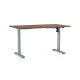 Výškovo nastaviteľný stôl OfficeTech A 140 x 80 cm, šedá podnož - Orech 