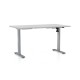 Výškovo nastaviteľný stôl OfficeTech A 140 x 80 cm, šedá podnož - Svetlosivá