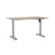 Výškovo nastaviteľný stôl OfficeTech A 140 x 80 cm, šedá podnož - Dub