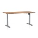 Výškovo nastaviteľný stôl OfficeTech A 160 x 80 cm, šedá podnož - Buk