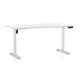 Výškovo nastaviteľný stôl OfficeTech B 160 x 80 cm, biela podnož - Biela