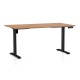 Výškovo nastaviteľný stôl OfficeTech B 160 x 80 cm, čierna podnož - Buk