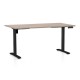 Výškovo nastaviteľný stôl OfficeTech B 160 x 80 cm, čierna podnož - Dub