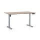 Výškovo nastaviteľný stôl OfficeTech B 140 x 80 cm, šedá podnož