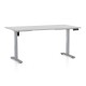 Výškovo nastaviteľný stôl OfficeTech B 160 x 80 cm, šedá podnož - Svetlosivá