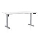 Výškovo nastaviteľný stôl OfficeTech B, 160 x 80 cm, šedá podnož - Biela
