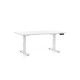 Výškovo nastaviteľný stôl OfficeTech D, 140 x 80 cm, biela podnož - Biela