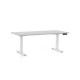 Výškovo nastaviteľný stôl OfficeTech D, 160 x 80 cm, biela podnož - Svetlosivá