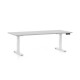 Výškovo nastaviteľný stôl OfficeTech D, 180 x 80 cm, biela podnož - Svetlosivá