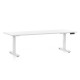 Výškovo nastaviteľný stôl OfficeTech C 200 x 80 cm, biela podnož - Biela